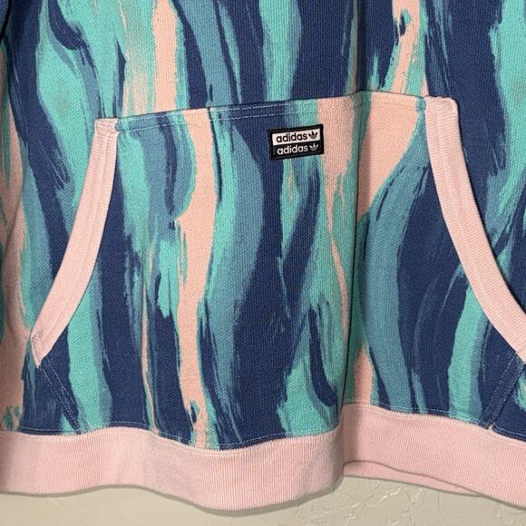 Adidas Originals FBLS Hoodie Pastel Colors AOP Unisex size XL. - Picture 2 of 8